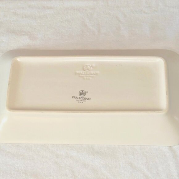 Pfaltzgraff Tea Rose, Basket weave Tray Dish 12.25” x 6.5” Floral Farmhouse - Picture 8 of 8
